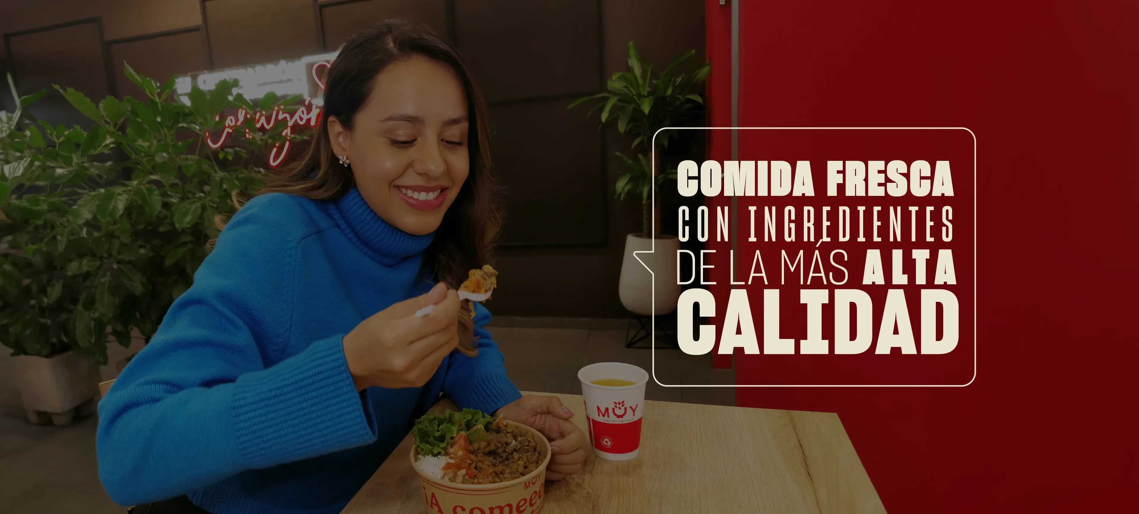 Comida fresca con ingredientes de la más alta calidad