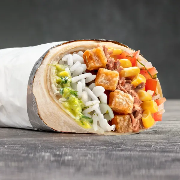 Burro res desmechada y chicharrón