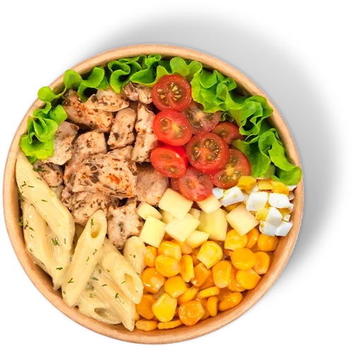 Pollo finas hierbas y pasta